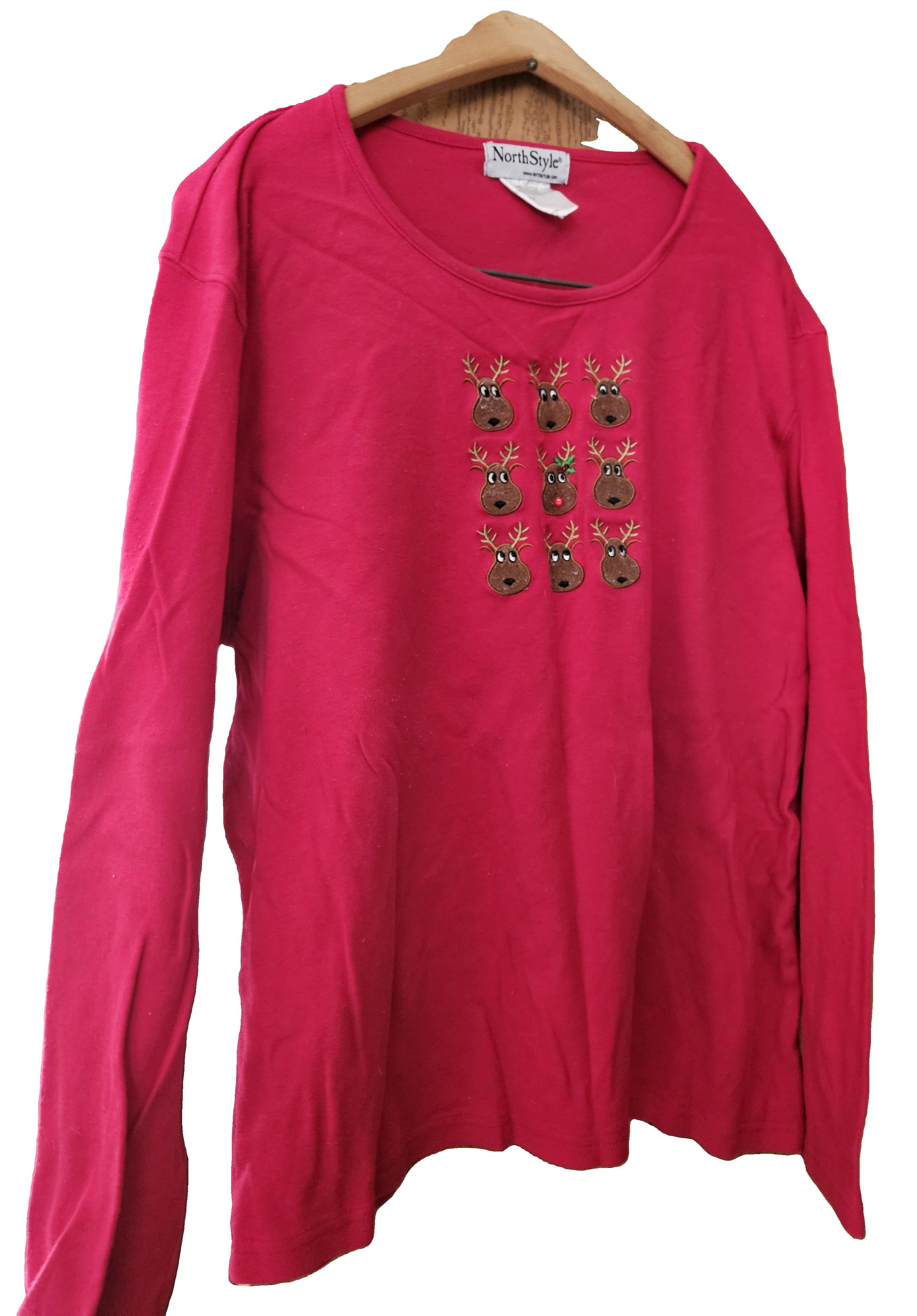 Christmas Reindeer Long-Sleeved Shirt
