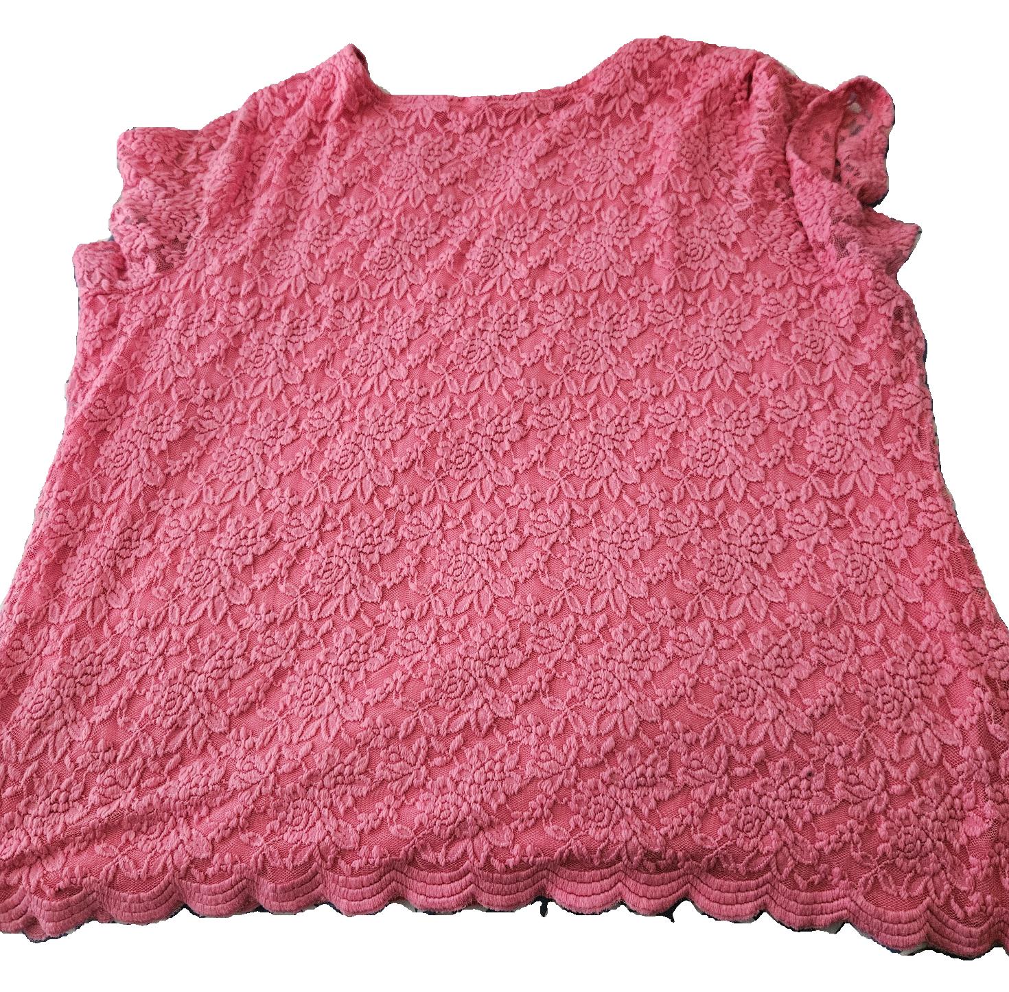 Pink Blouse with Lace