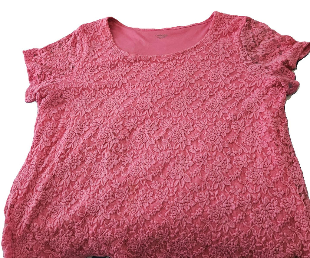 Pink Blouse with Lace