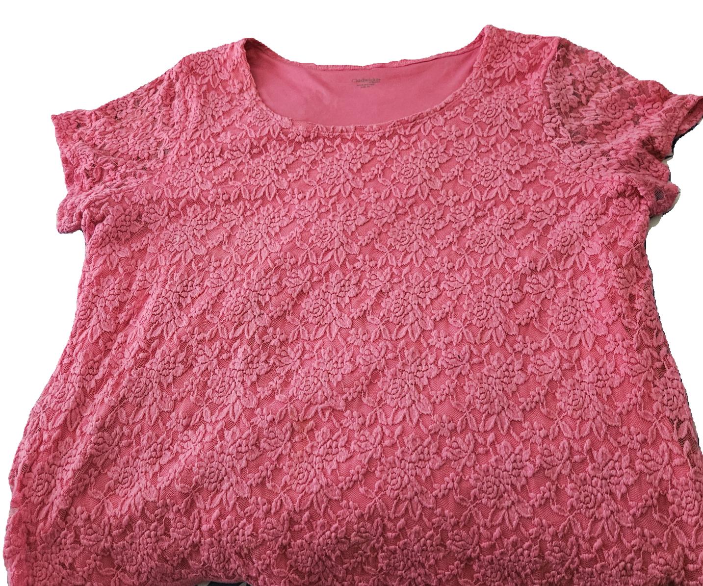 Pink Blouse with Lace