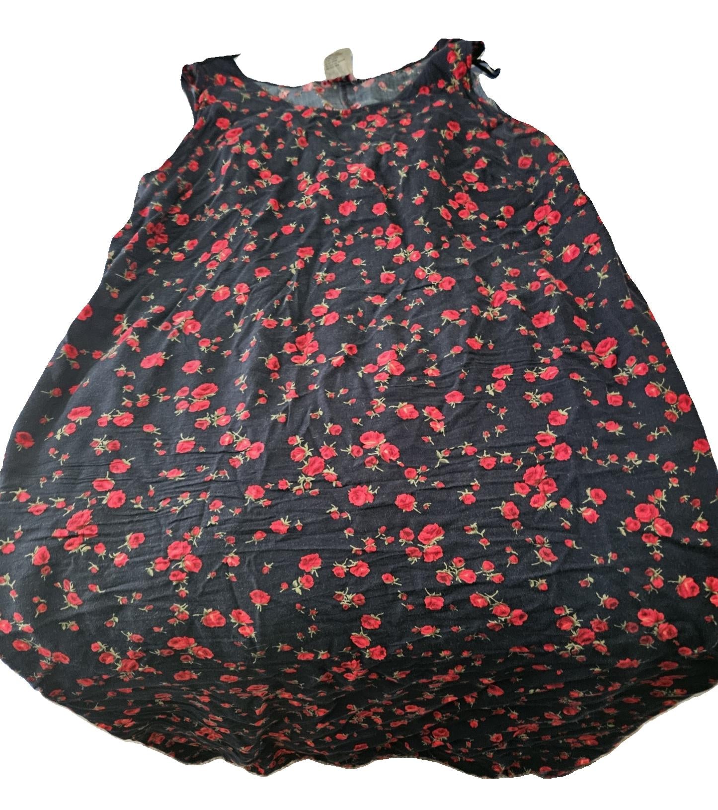 Women's Black and Red Tank Dress