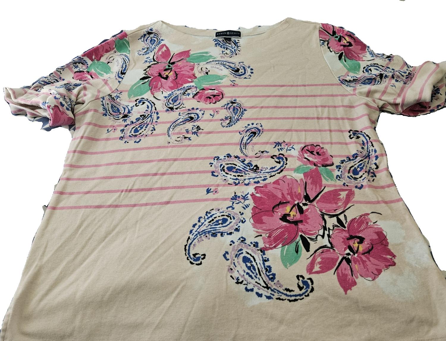 Floral and Paisley Designed Top